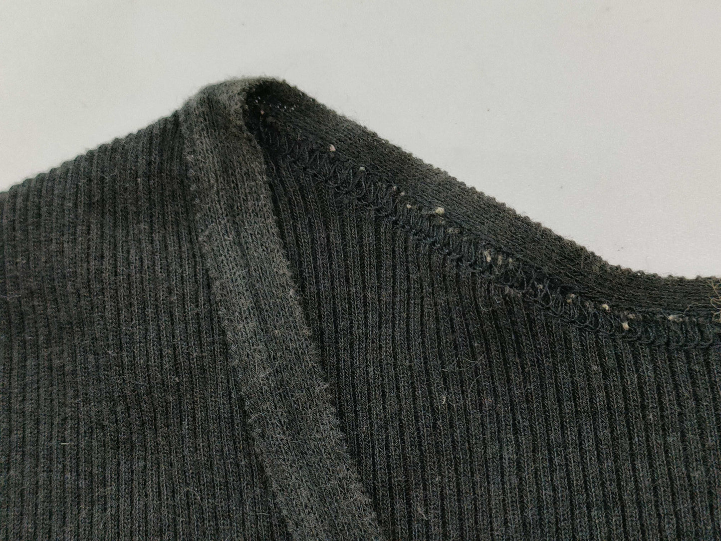 Ys for living Ys Yohji Yamamoto ribbed knit short-sleeved long dress in black