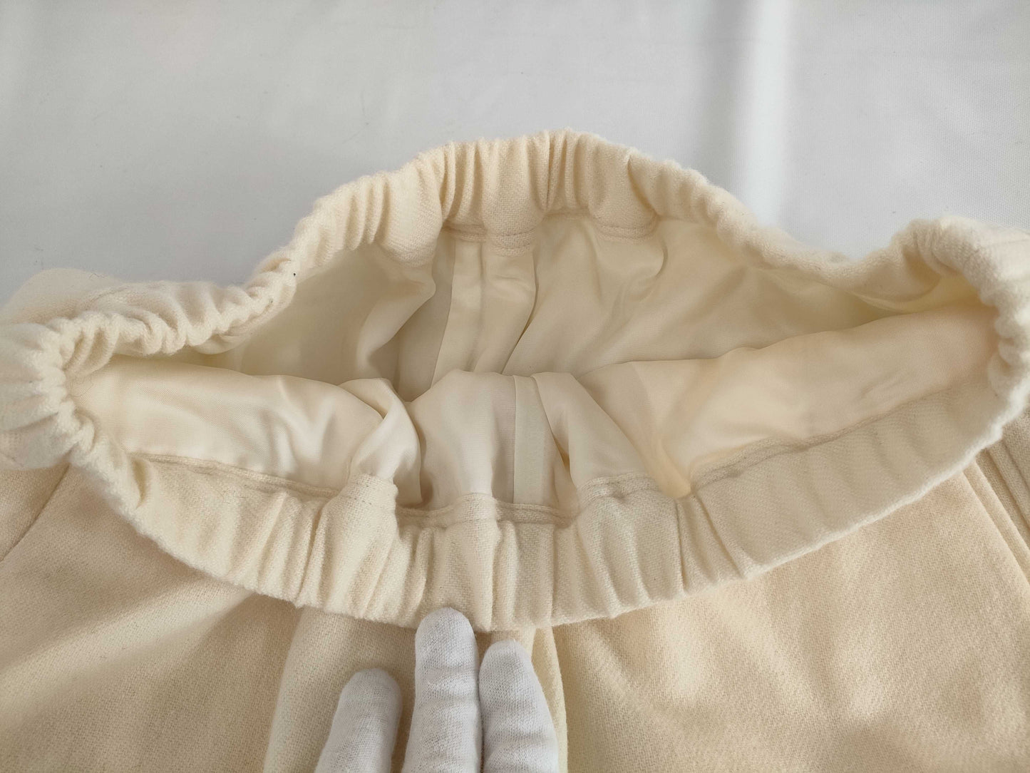 Ys for living Yohji Yamamoto wool wide-leg pants in ivory