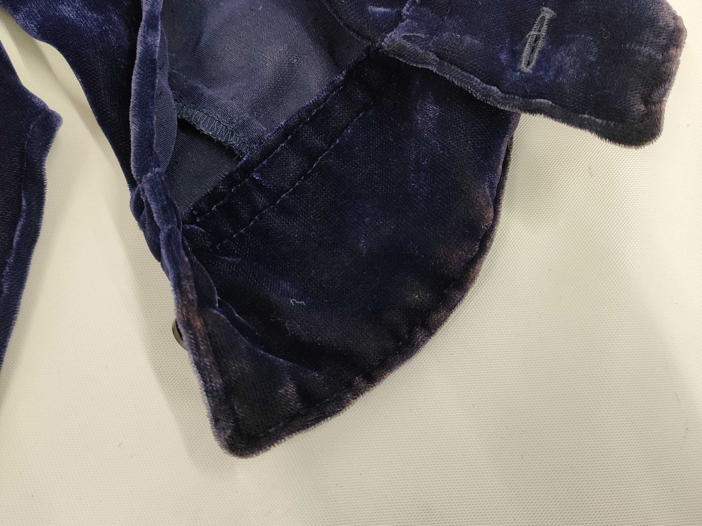 COMME des GARCONS robe de chambre COMME de GARCONS robe de chambre COMME de GARCONS early archive velour see-through long-sleeved shirt navy