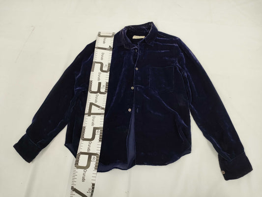 COMME des GARCONS robe de chambre COMME de GARCONS robe de chambre COMME de GARCONS early archive velour see-through long-sleeved shirt navy
