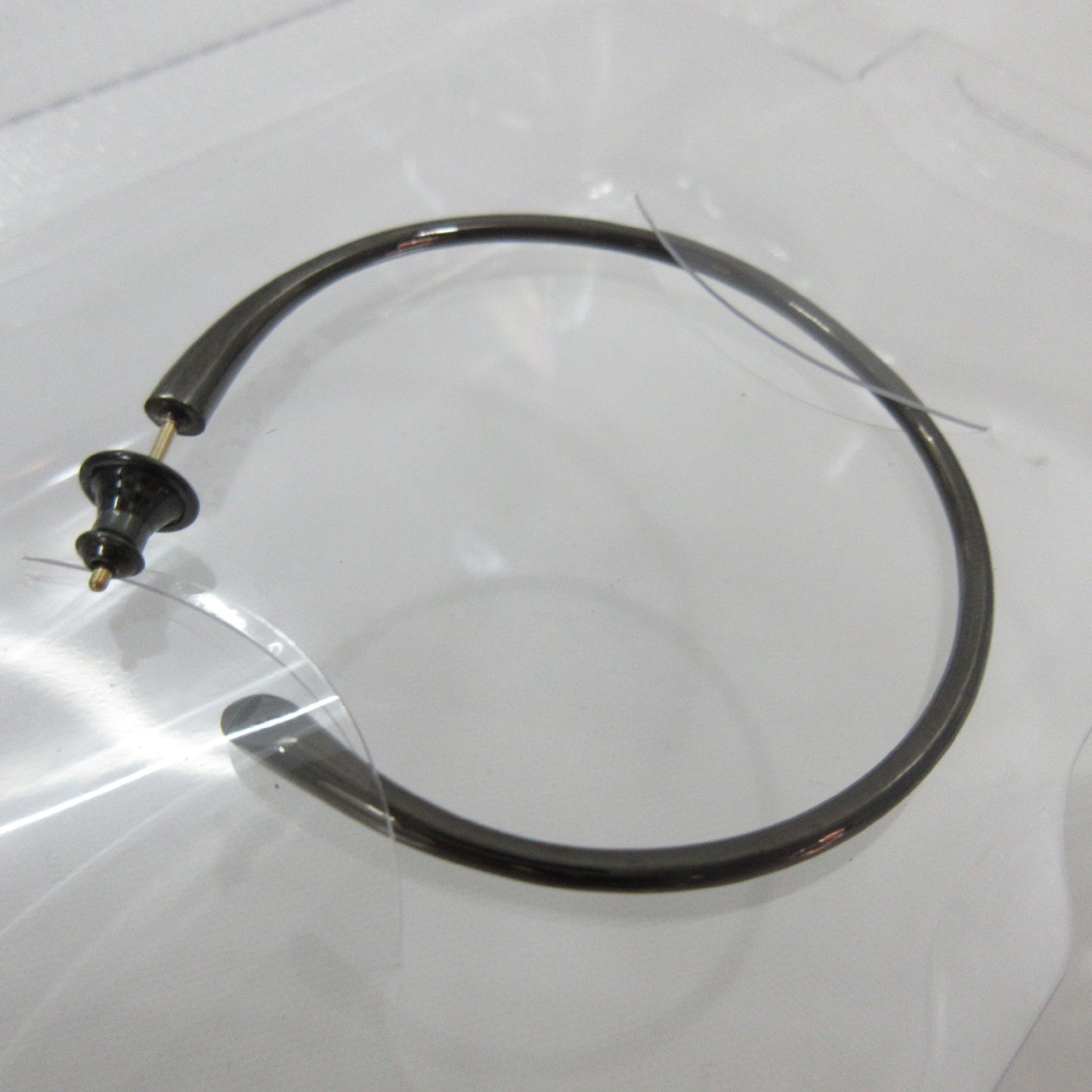 Unused CAREERING PLACEBO 1301 Black Hoop Ring/Earrings, K18 SV925, Original Price: 52,800 yen