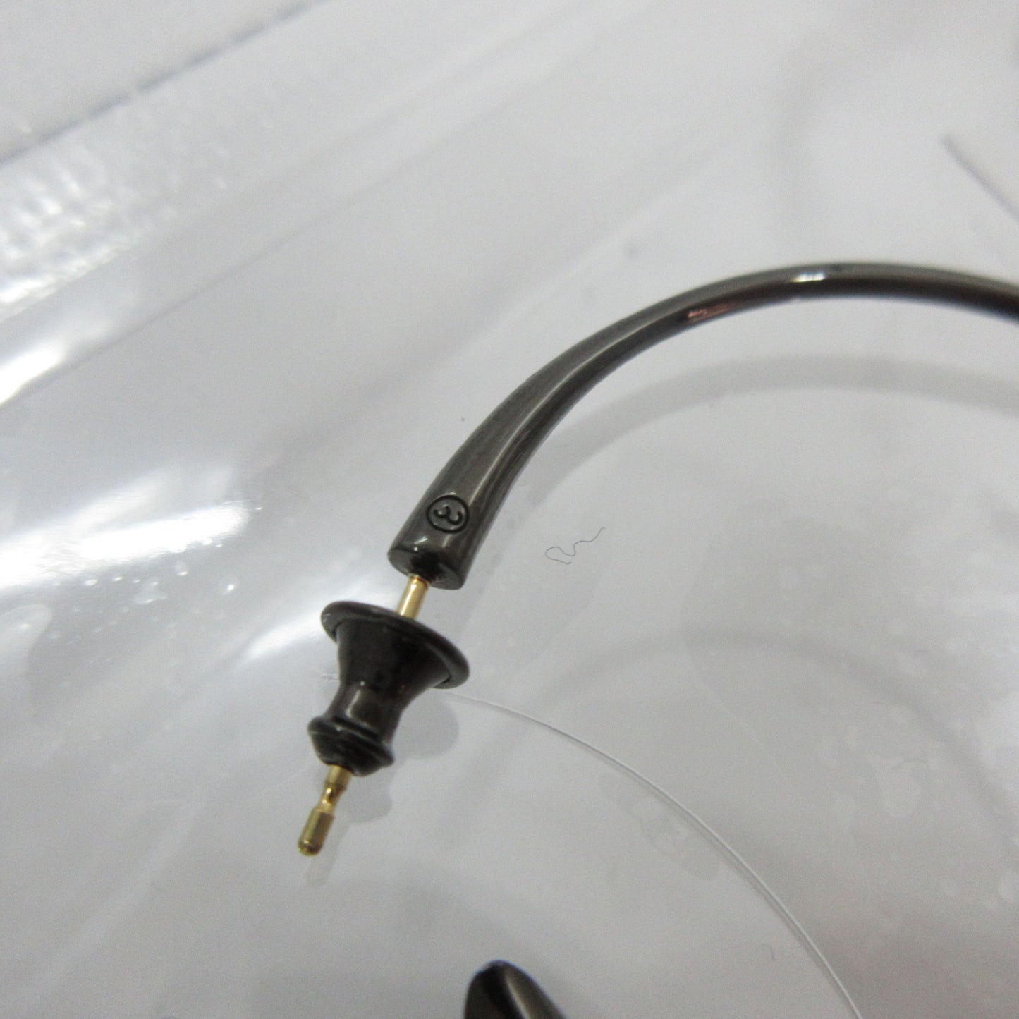 Unused CAREERING PLACEBO 1301 Black Hoop Ring/Earrings, K18 SV925, Original Price: 52,800 yen