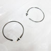 Unused CAREERING PLACEBO 1301 Black Hoop Ring/Earrings, K18 SV925, Original Price: 52,800 yen
