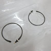 Unused CAREERING PLACEBO 1101 Black Hoop Ring Earrings, K18 SV925, Original Price: 47,300 yen