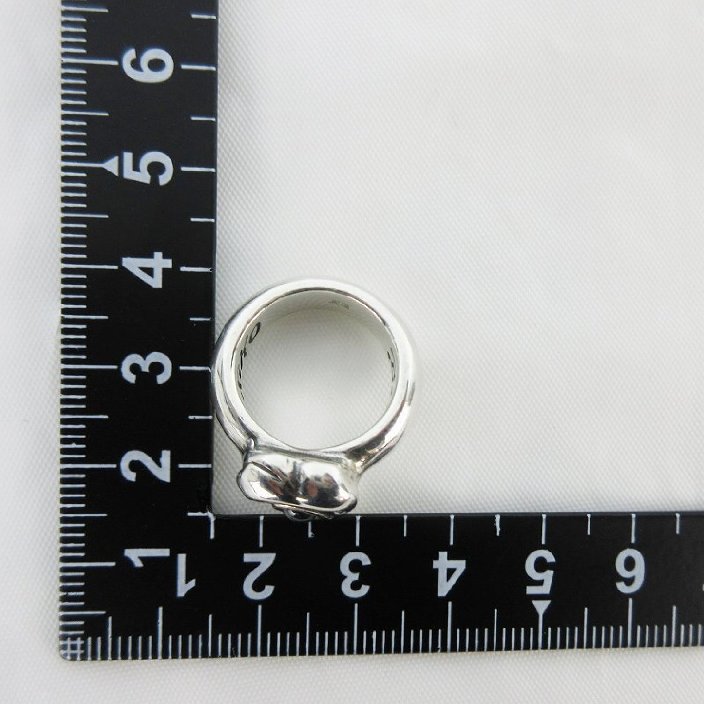 Unused Bill Wall Leather Haruhiko Kato R305 Ring with Blue Topaz, Silver 925, Size 8
