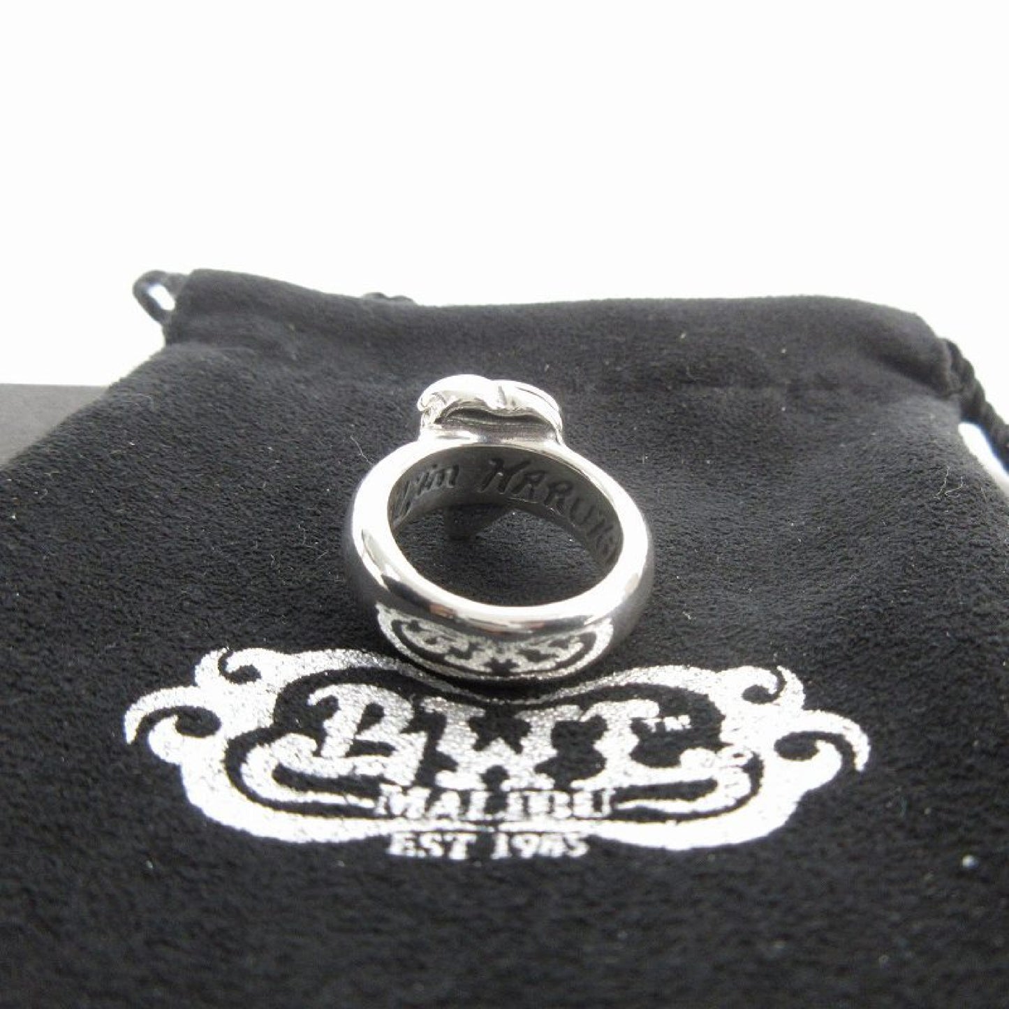 Unused Bill Wall Leather Haruhiko Kato R305 Ring with Blue Topaz, Silver 925, Size 8