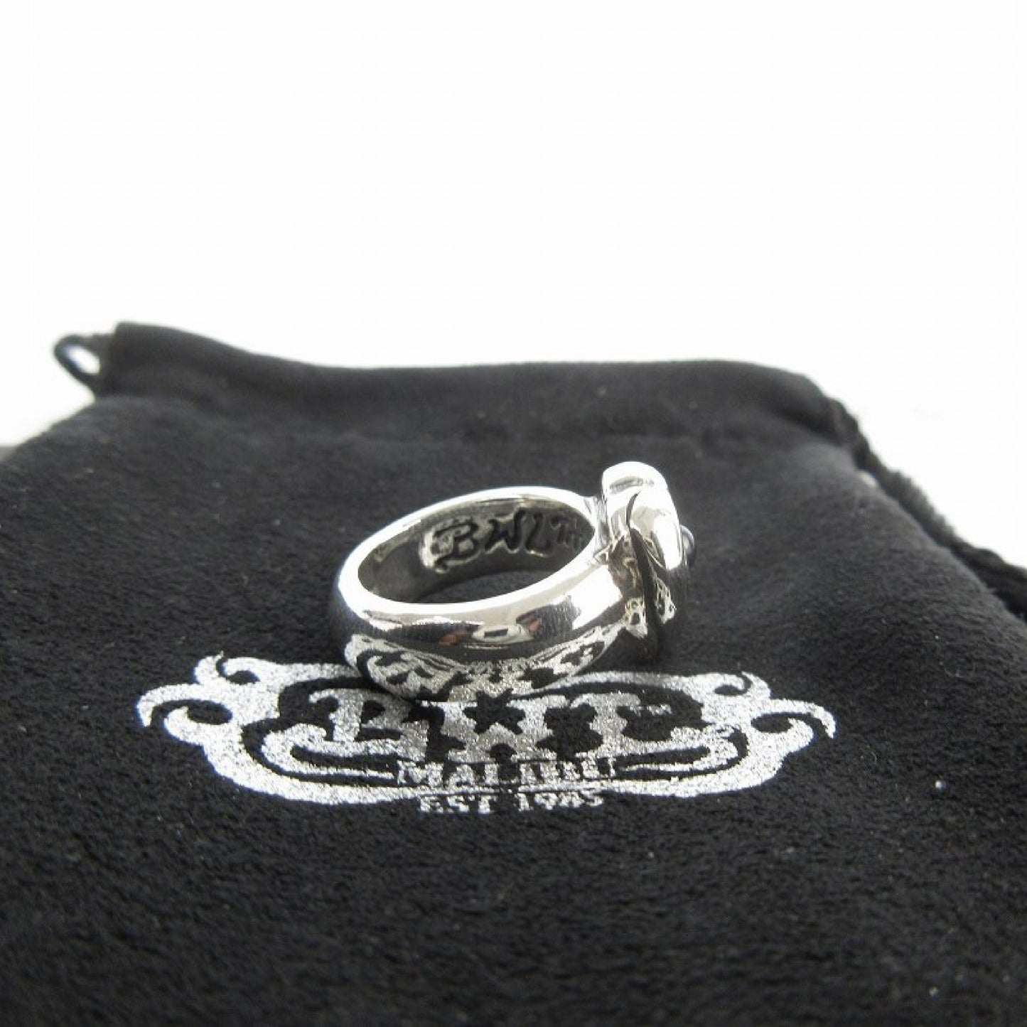 Unused Bill Wall Leather Haruhiko Kato R305 Ring with Blue Topaz, Silver 925, Size 8