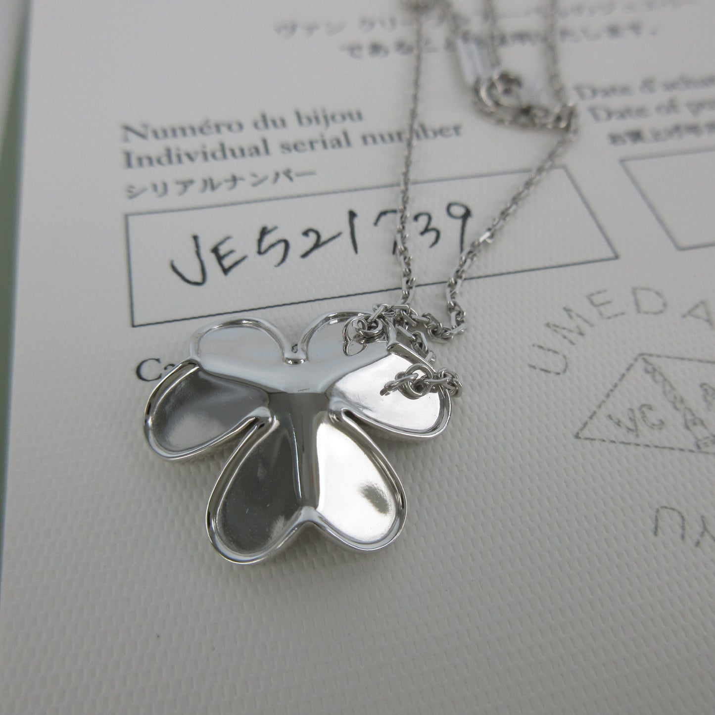 Van Cleef & Arpels Frivole Large 3PD White Gold Au750 9.5g Necklace