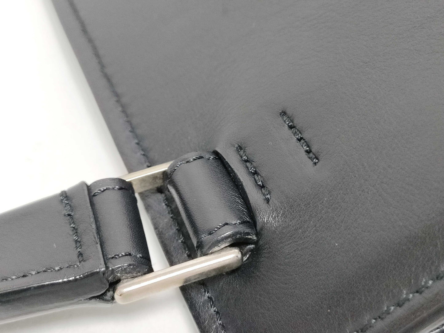 CELINE Handbag Leather Black Handbag