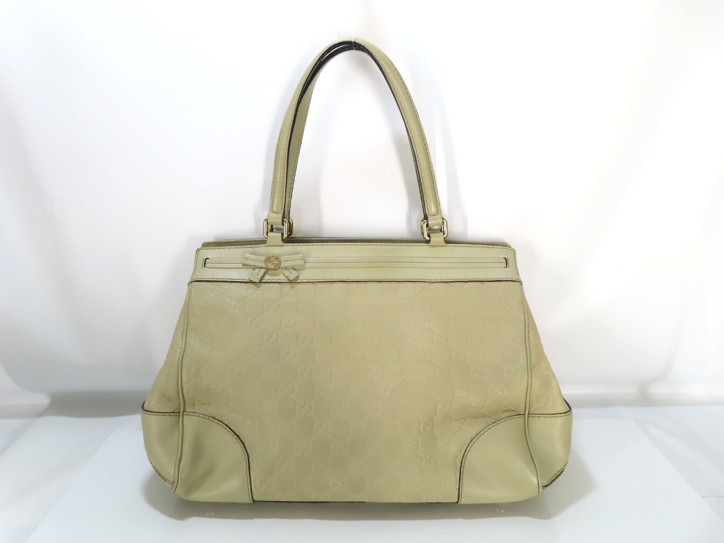 GUCCI Gucci Shimmer Leather Princess Handbag Tote Bag