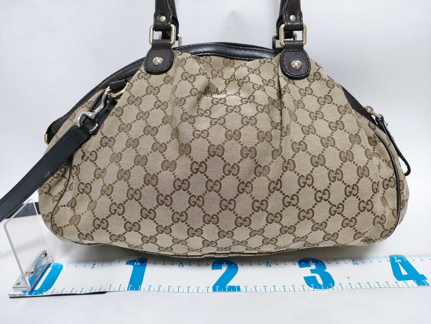 GUCCI GG Canvas Gucci Sukey Bag with Shoulder Strap Handbag