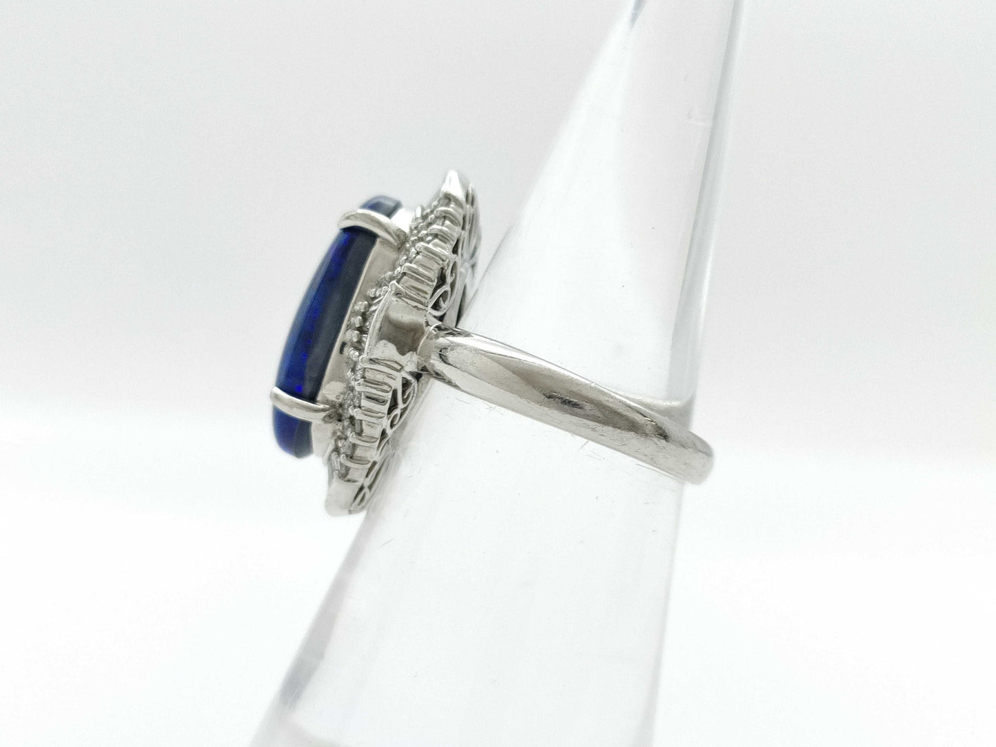 OP 6.49ct D 0.73ct PT900 11.0g Ring