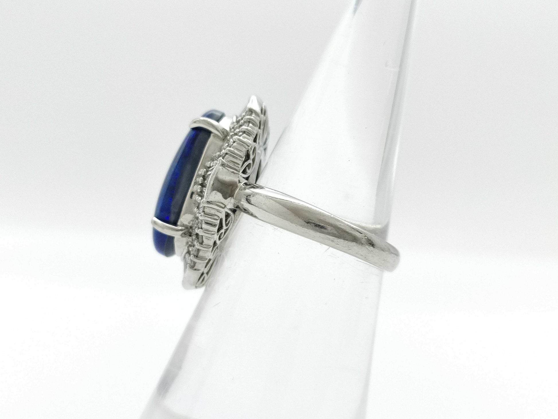 OP 6.49ct D 0.73ct PT900 11.0g Ring