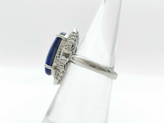 OP 6.49ct D 0.73ct PT900 11.0g Ring