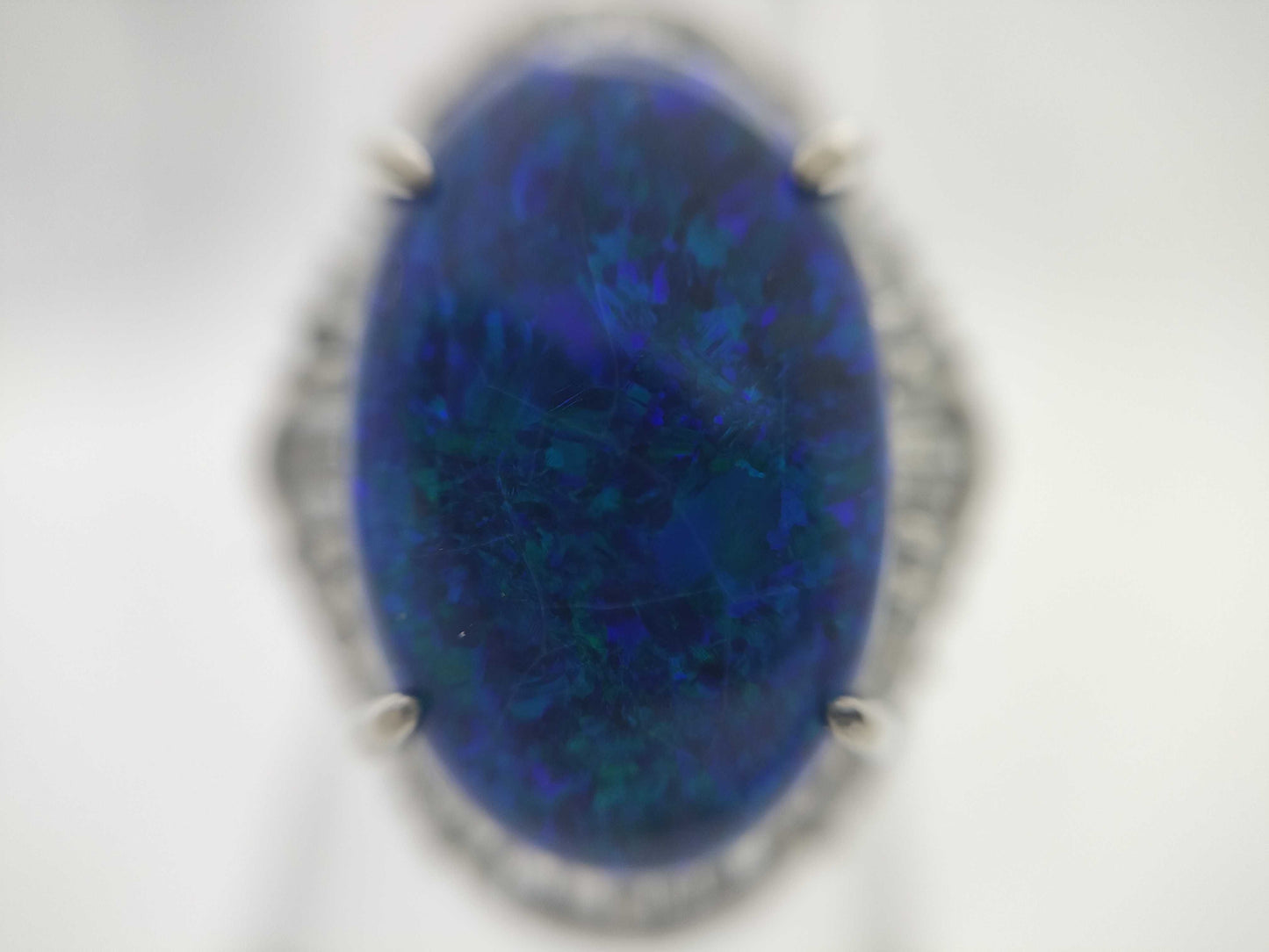 OP 6.49ct D 0.73ct PT900 11.0g Ring