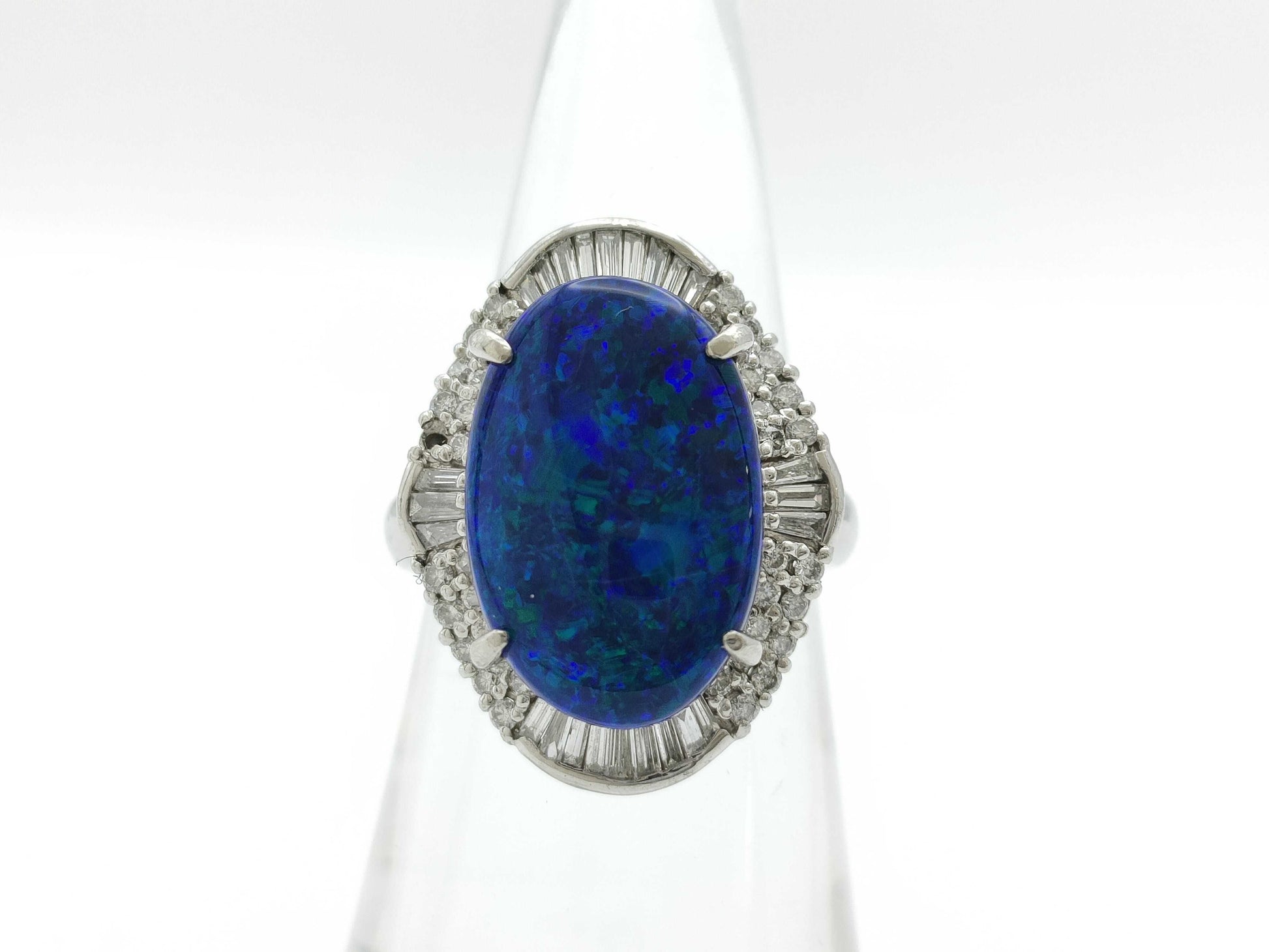 OP 6.49ct D 0.73ct PT900 11.0g Ring