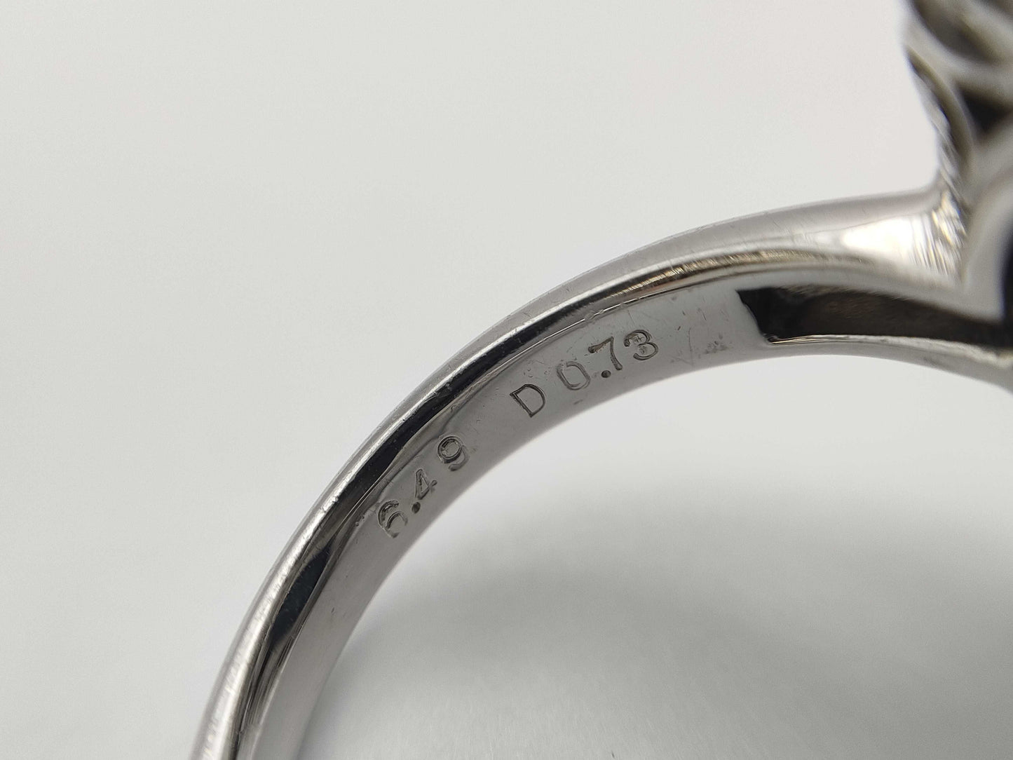 OP 6.49ct D 0.73ct PT900 11.0g Ring