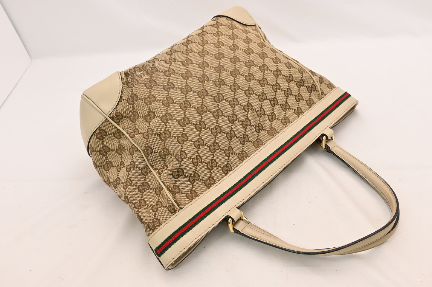 GUCCI GUCCI Gucci GG Canvas Sherry Line Handbag Tote Bag 257061 Handbag