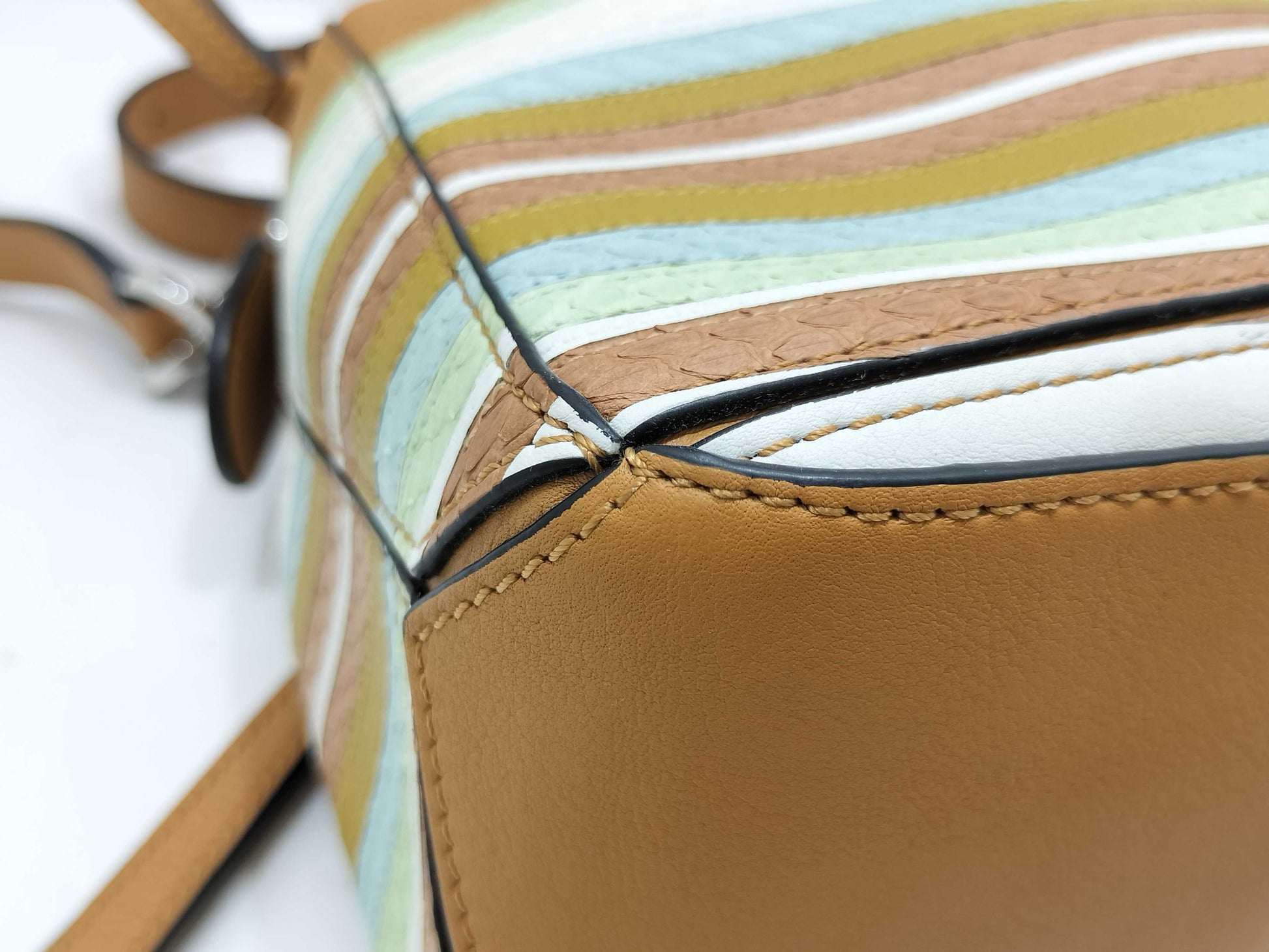 LOEWE Puzzle Small Python x Leather 2-Way Handbag