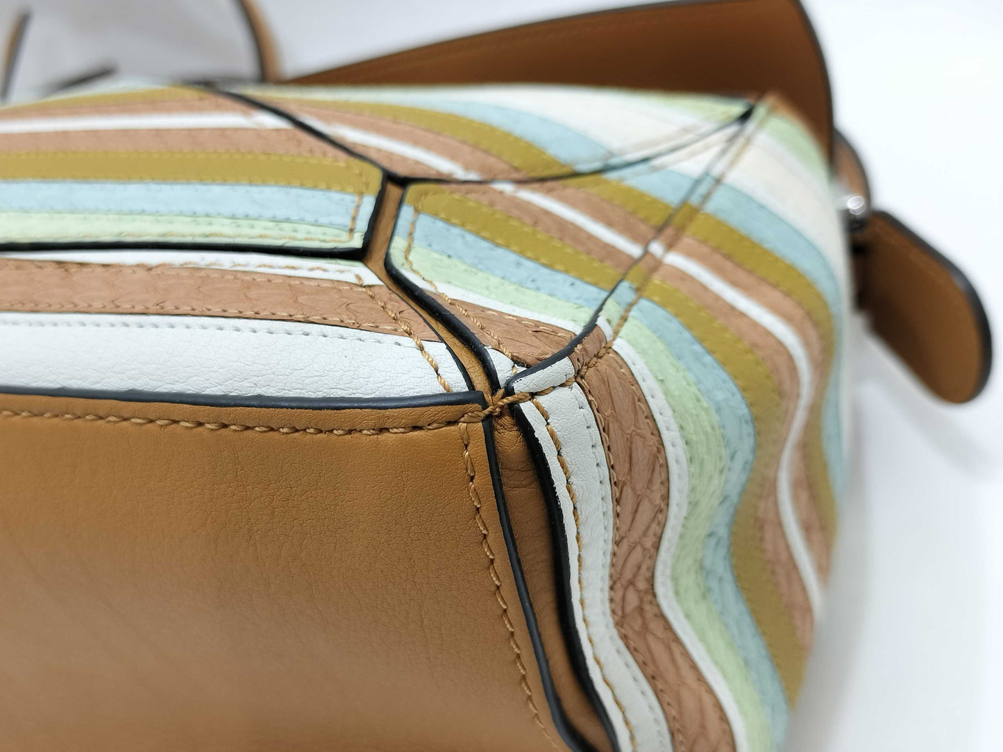 LOEWE Puzzle Small Python x Leather 2-Way Handbag