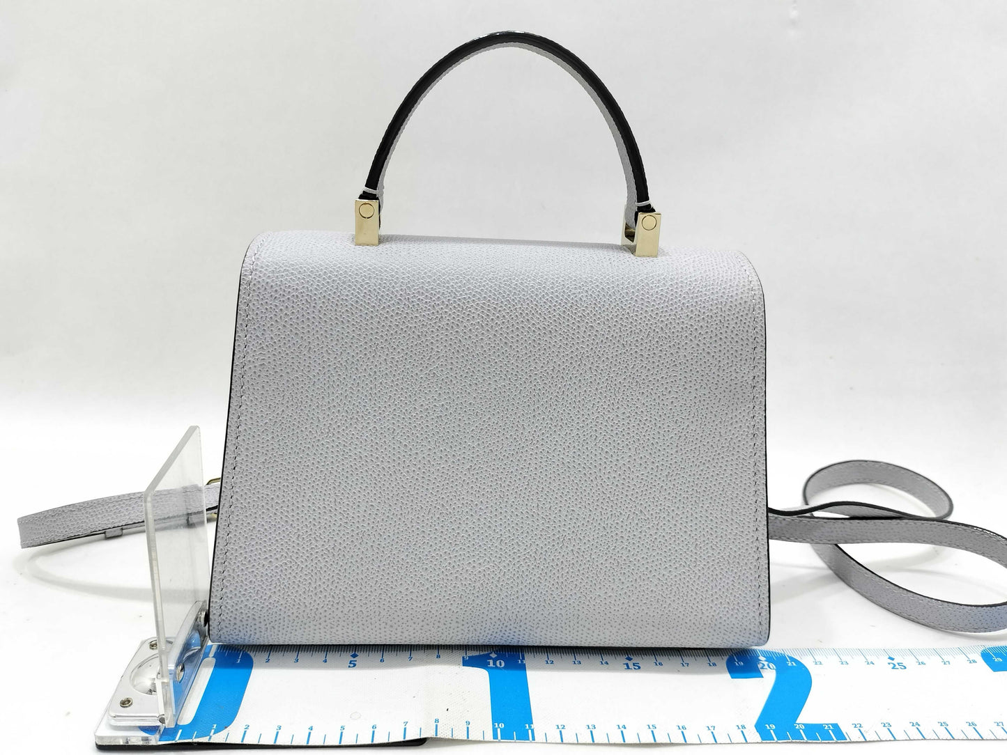 Valextra Micro Iside 2-Way Gray Handbag