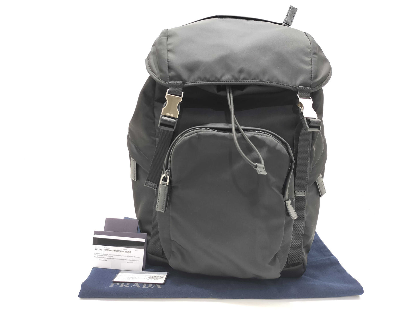 PRADA Tessuto Nylon Backpack in Black