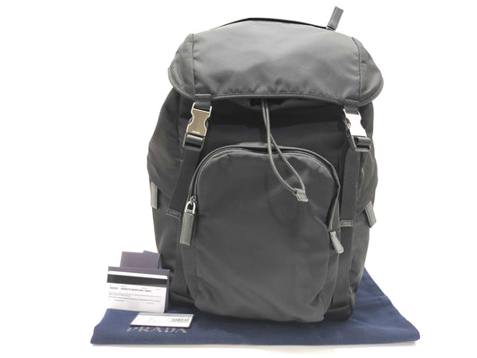 PRADA Tessuto Nylon Backpack in Black