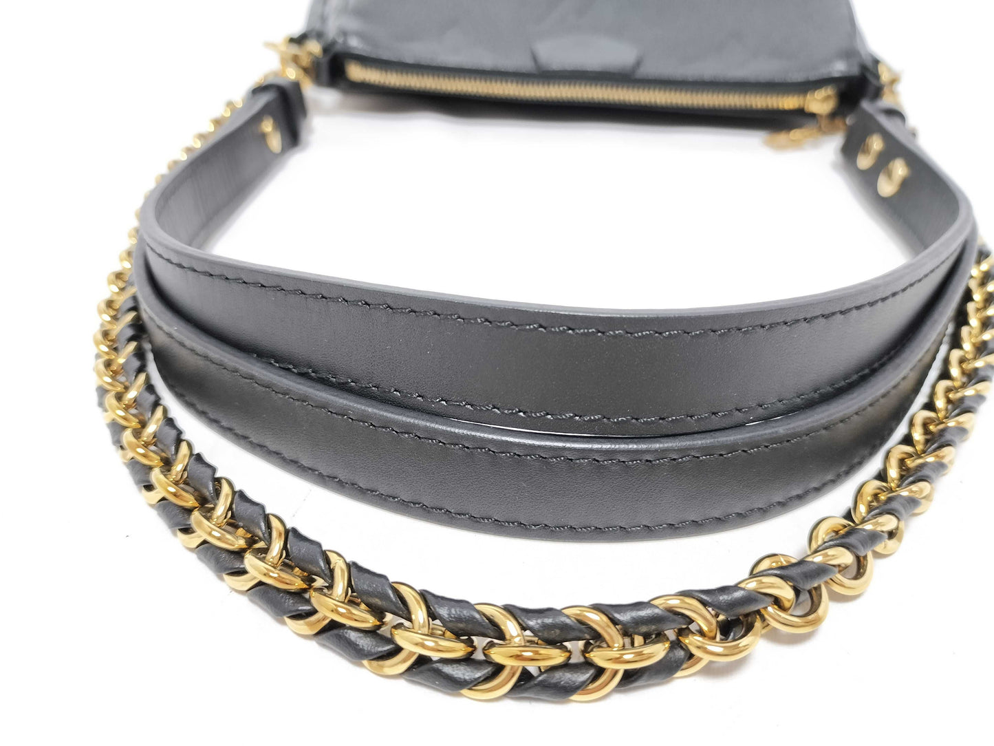 LOUIS VUITTON Monogram Empreinte LOUIS VUITTON M58520 Myrty Pochette Accessoires Empreinte Black Pouch