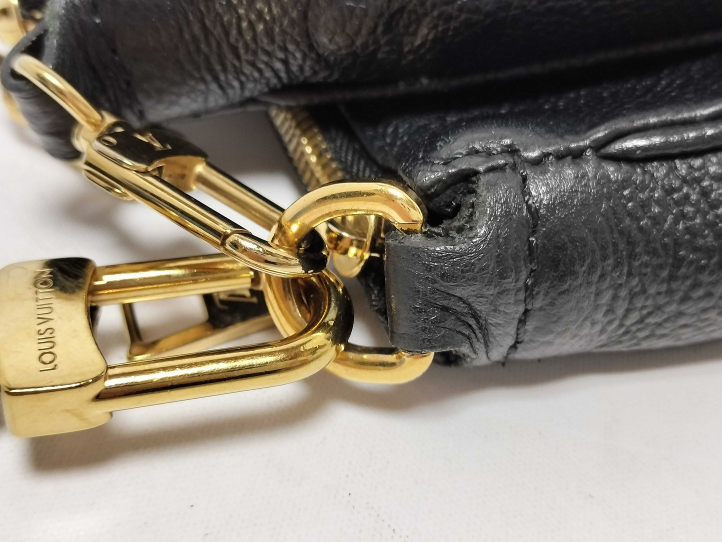 LOUIS VUITTON Monogram Empreinte LOUIS VUITTON M58520 Myrty Pochette Accessoires Empreinte Black Pouch