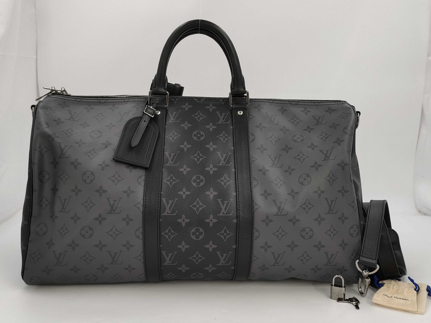 LOUIS VUITTON LV Keepall Bandouliere 50 Eclipse Reverse Boston Bag