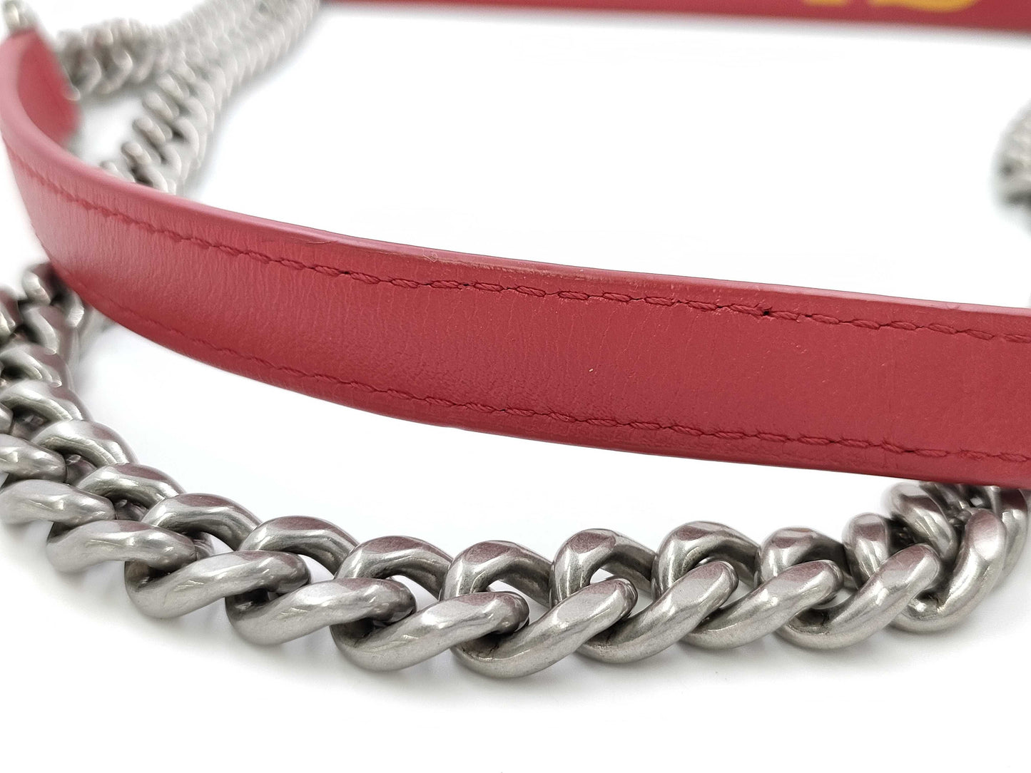 LOUIS VUITTON LV New Wave Chain Bag MM Red NZ2189 Shoulder Bag