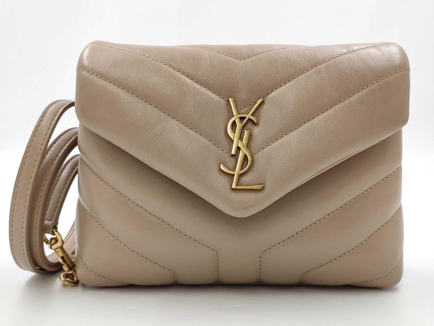 Yves Saint Laurent Lulu Beige Shoulder Bag