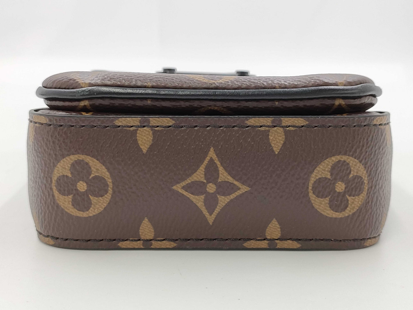 LOUIS VUITTON Monogram Macassar LV S-Rock Vertical Wearable Wallet RFID Monogram Macassar Shoulder Bag