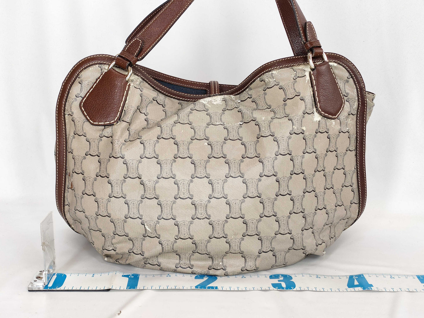 CELINE Macadam Beige x Brown Tote Bag