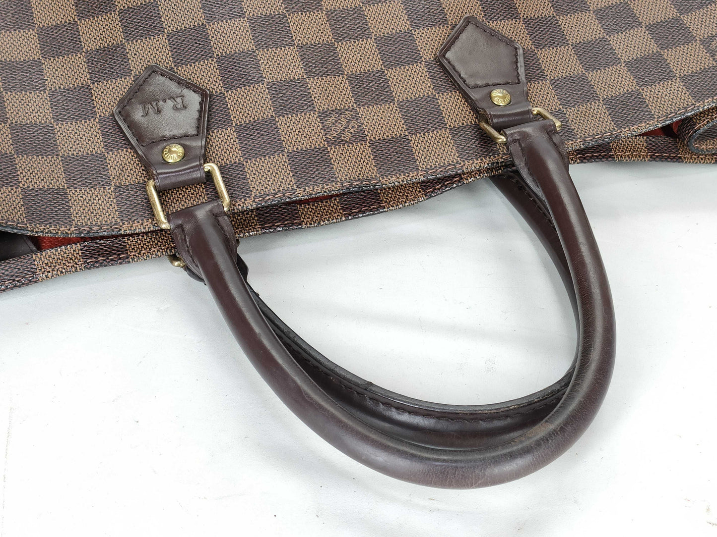 LOUIS VUITTON Damier Ebene Sac Plat N51140 *MI00** Serial number unclear Tote Bag
