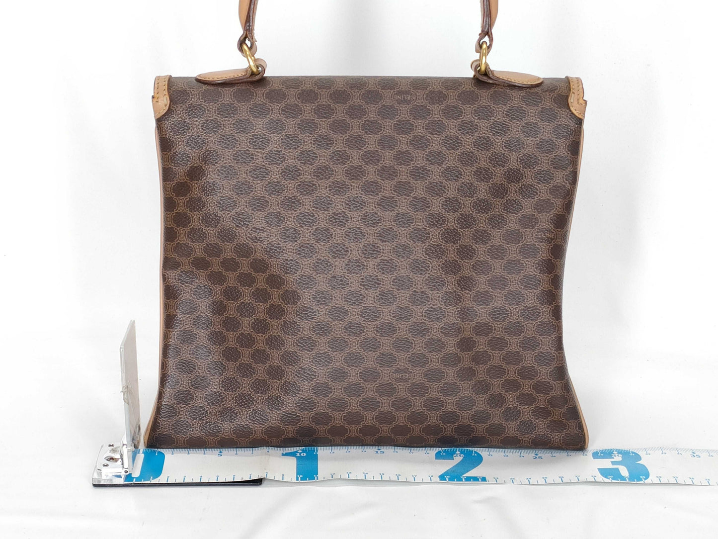 CELINE Macadam PVC Dark Brown Top Handle M13 Handbag