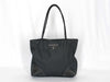 PRADA Nylon and Leather Tote Bag with Black Triangle Logo and White Tag 31
