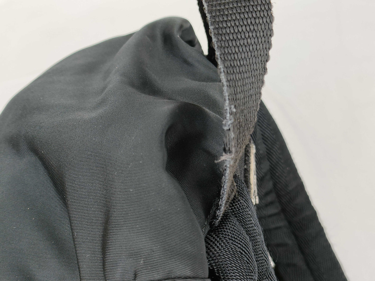 PRADA Nylon Backpack in Black with Triangle Logo Plate