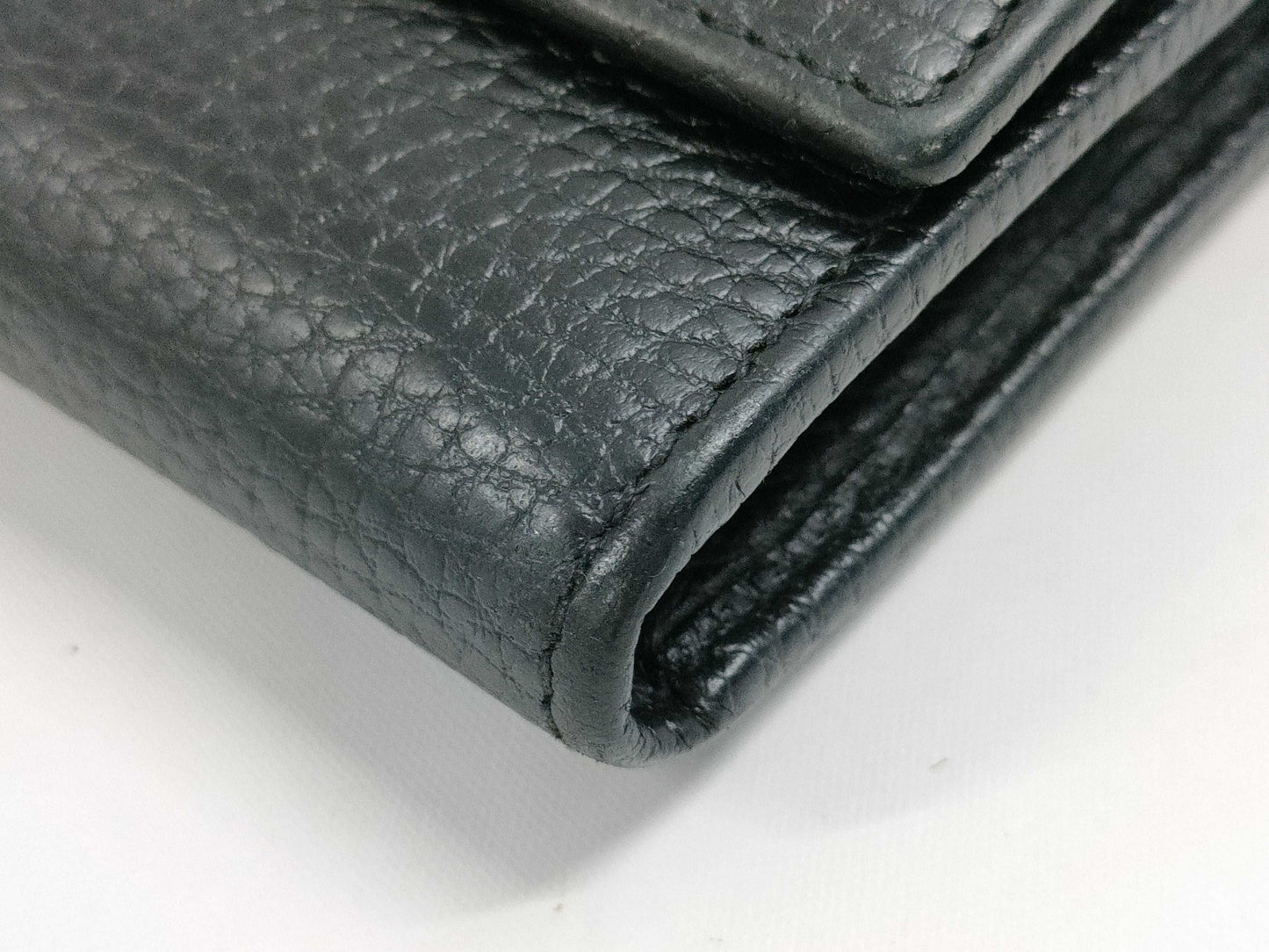 GUCCI Marmont Leather Long Wallet, Black, with Box