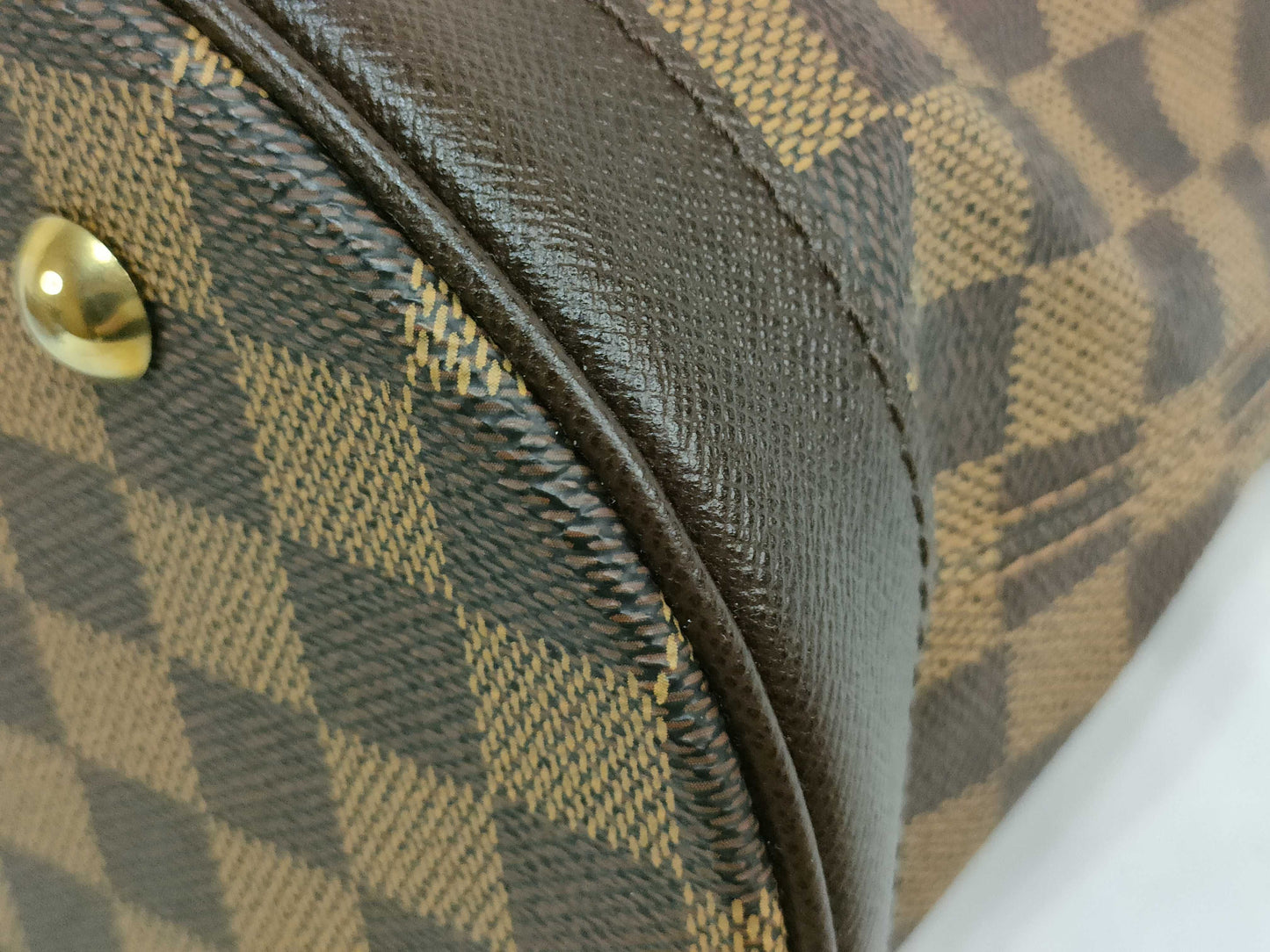 LOUIS VUITTON Damier Mare N42240/AR0958 Ebene PVC Handbag with Pouch