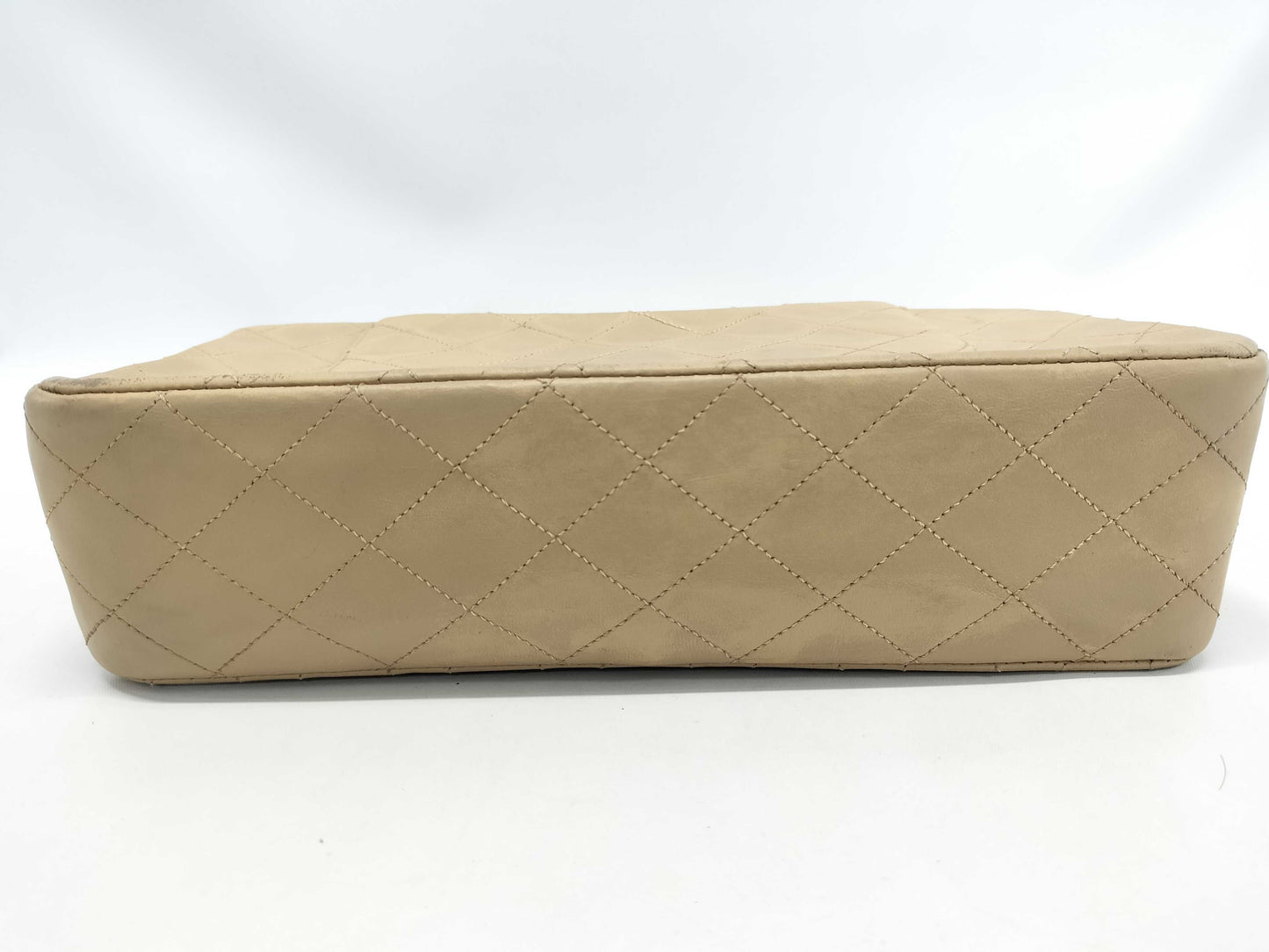 CHANEL CHANEL Matelasse 25 Double Flap Double Chain Beige Shoulder Bag 1235291