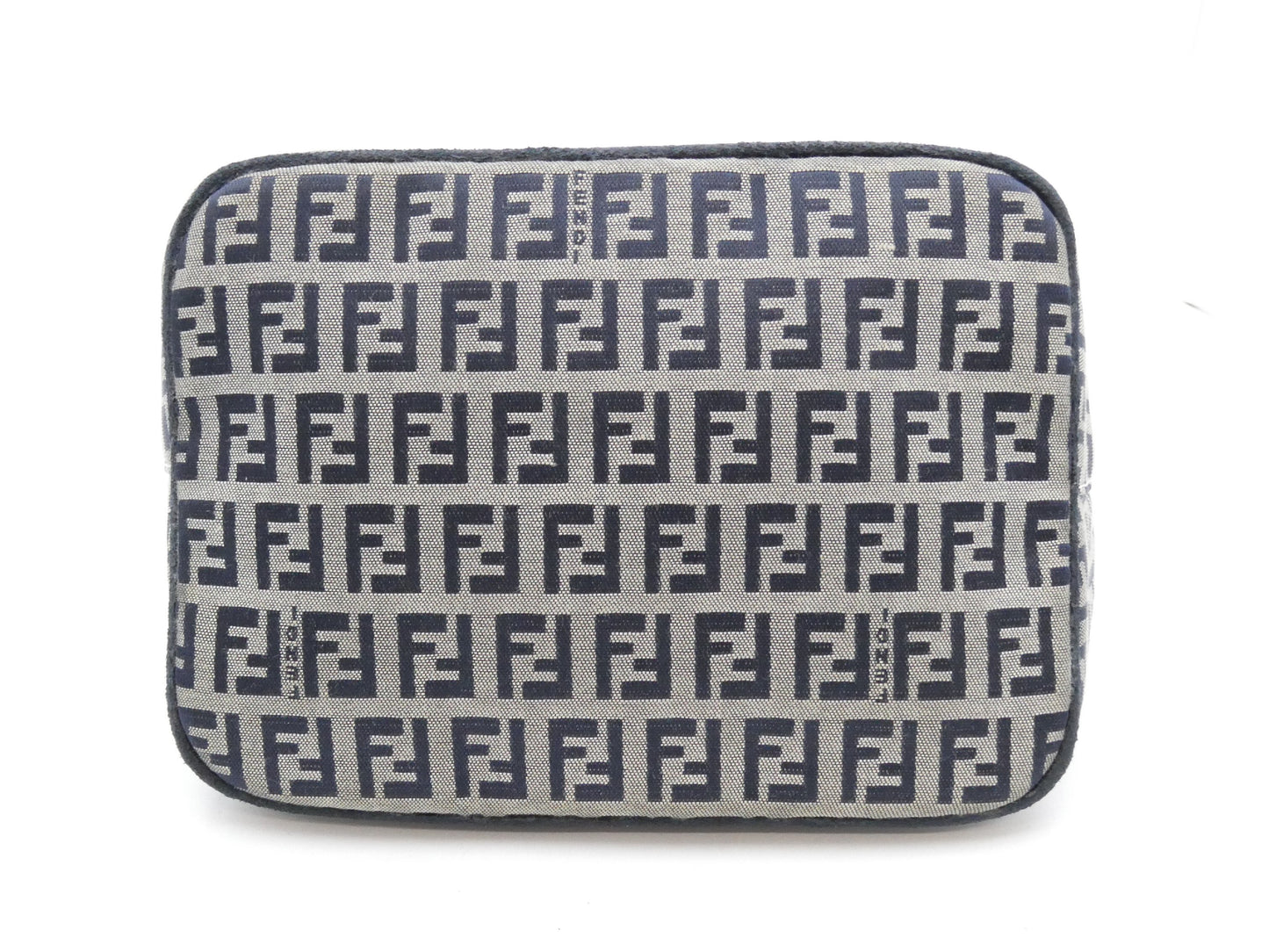 FENDI Zucchino Mamma Canvas and Leather Shoulder Bag
