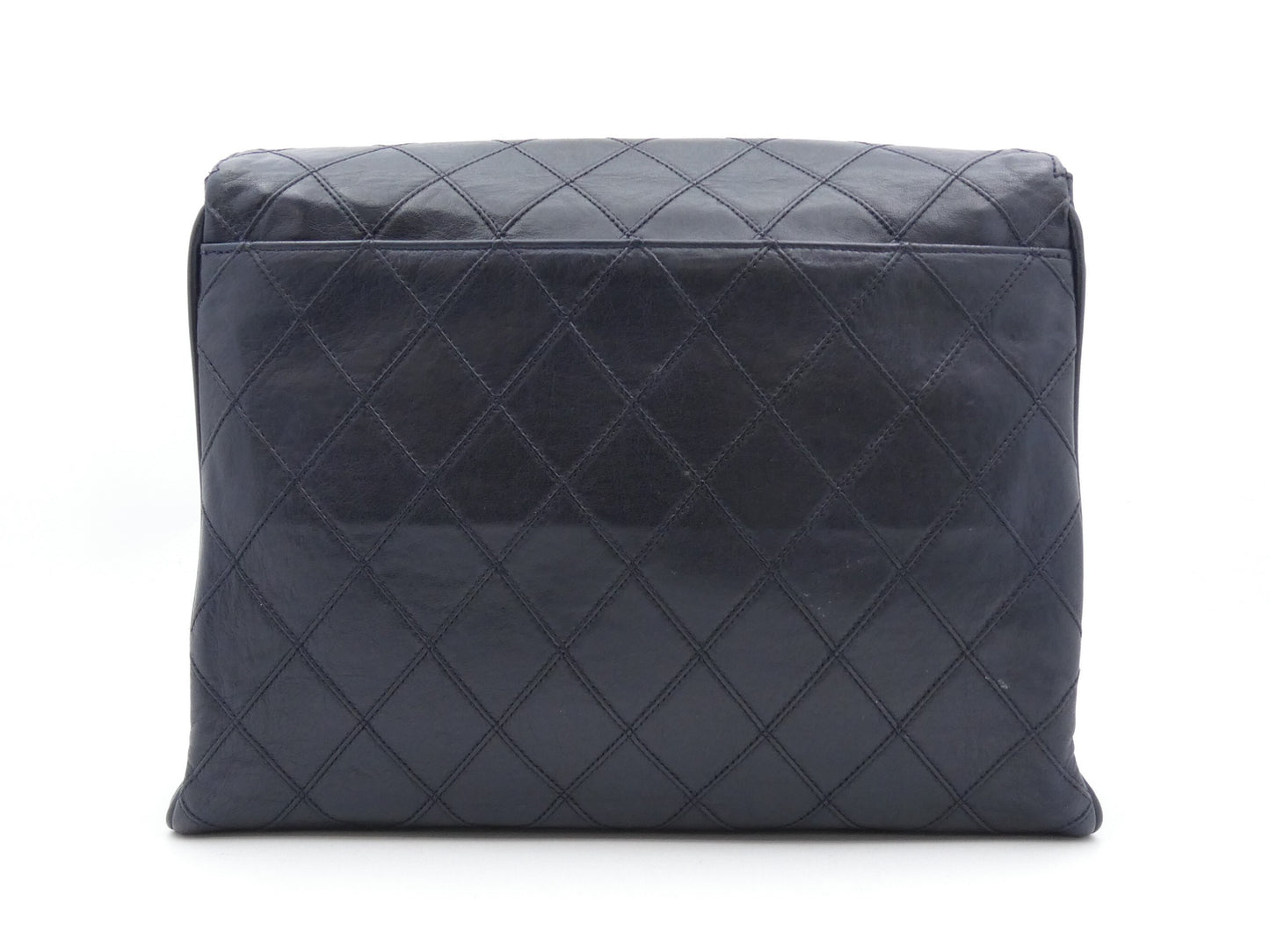 CHANEL Matelasse Coco Mark Turnlock Chain Navy Shoulder Bag