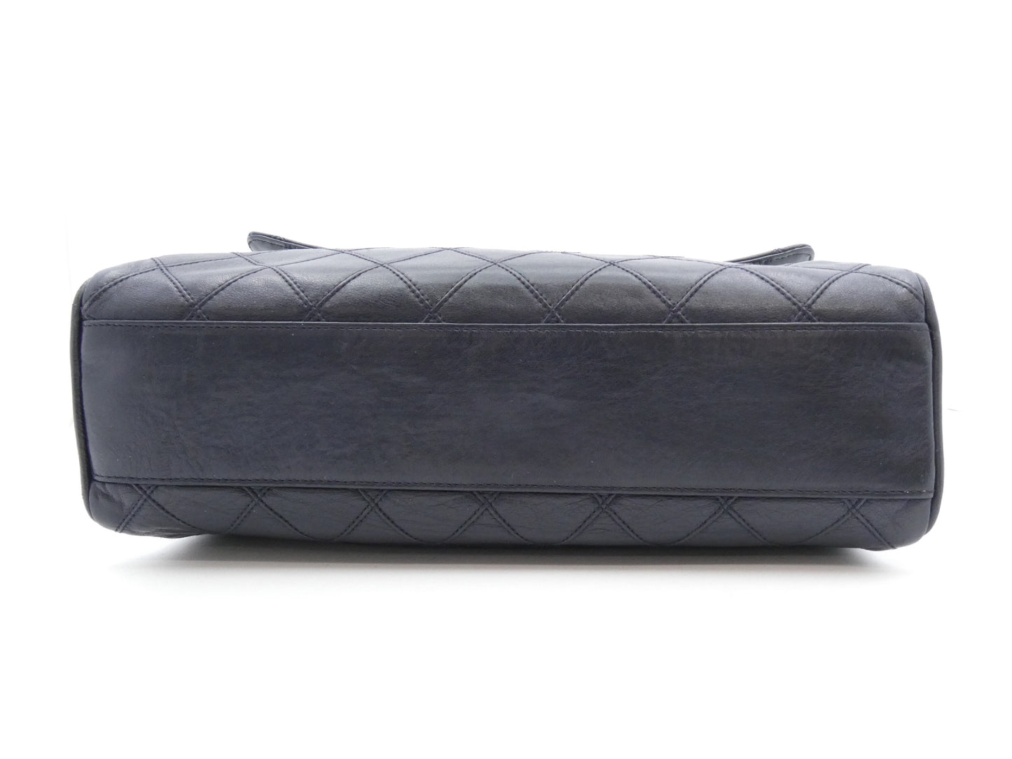 CHANEL Matelasse Coco Mark Turnlock Chain Navy Shoulder Bag