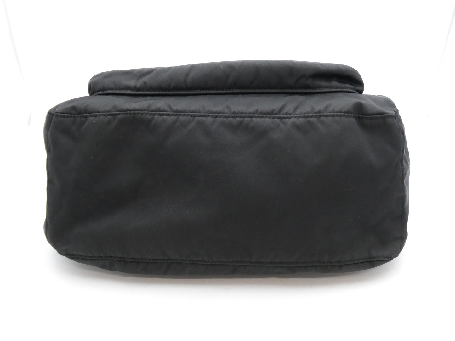 PRADA logo nylon and leather shoulder bag