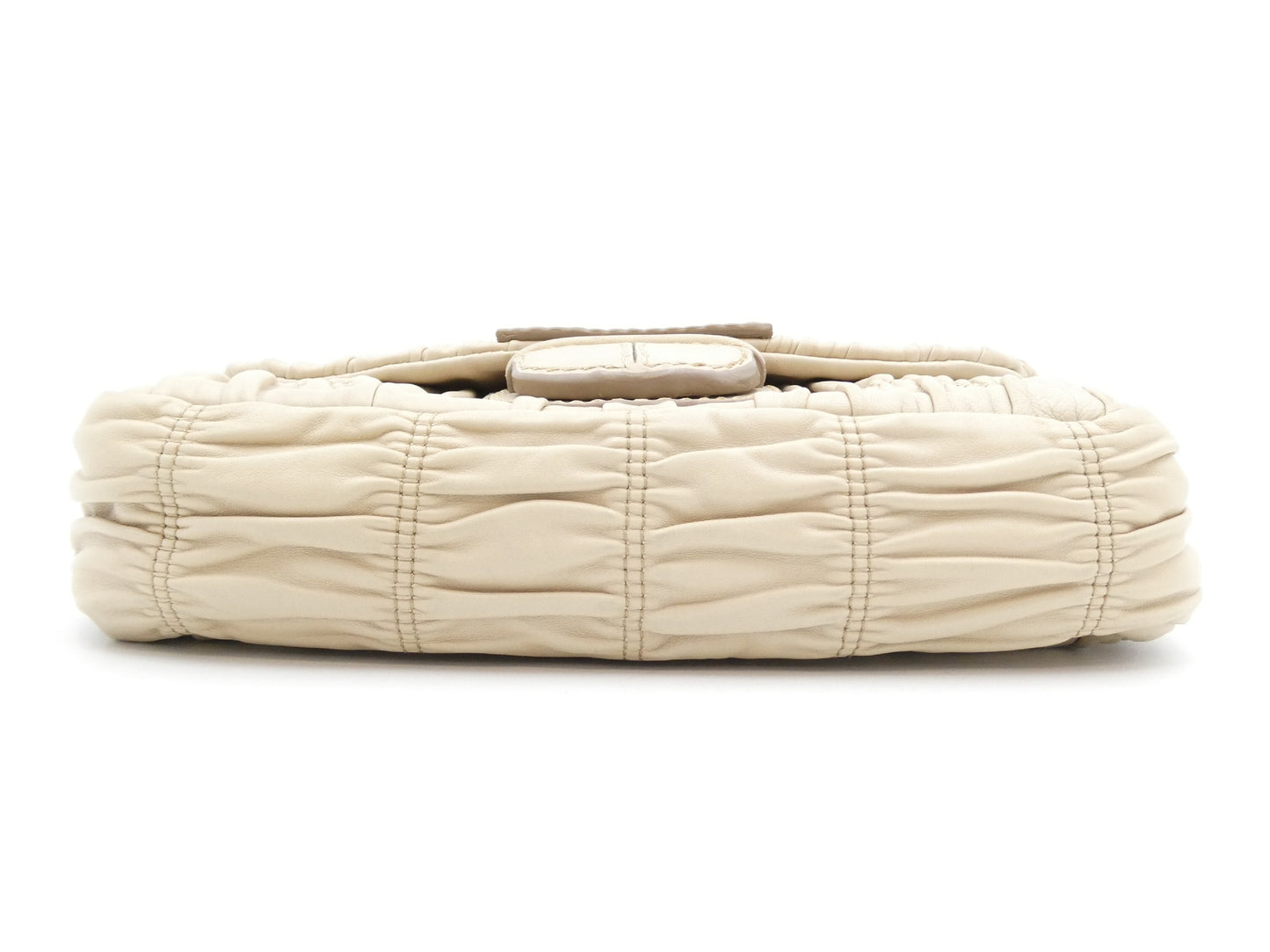 PRADA logo gathered chain shoulder bag