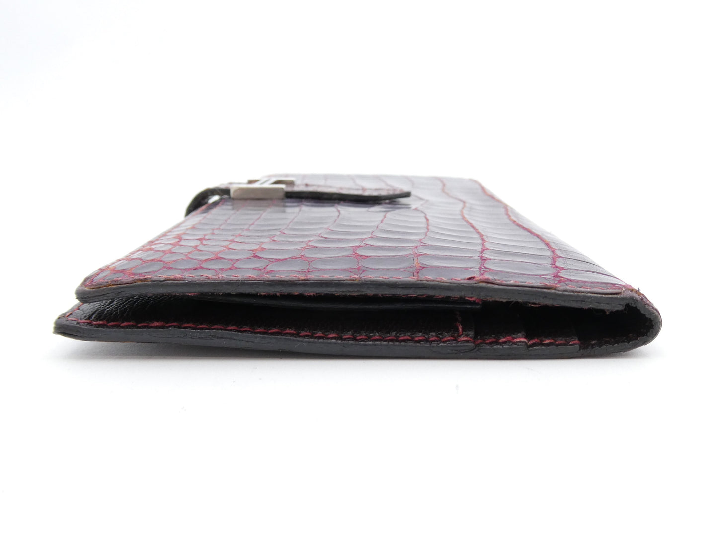 HERMES Bearn Alligator Wallet with I Stamp