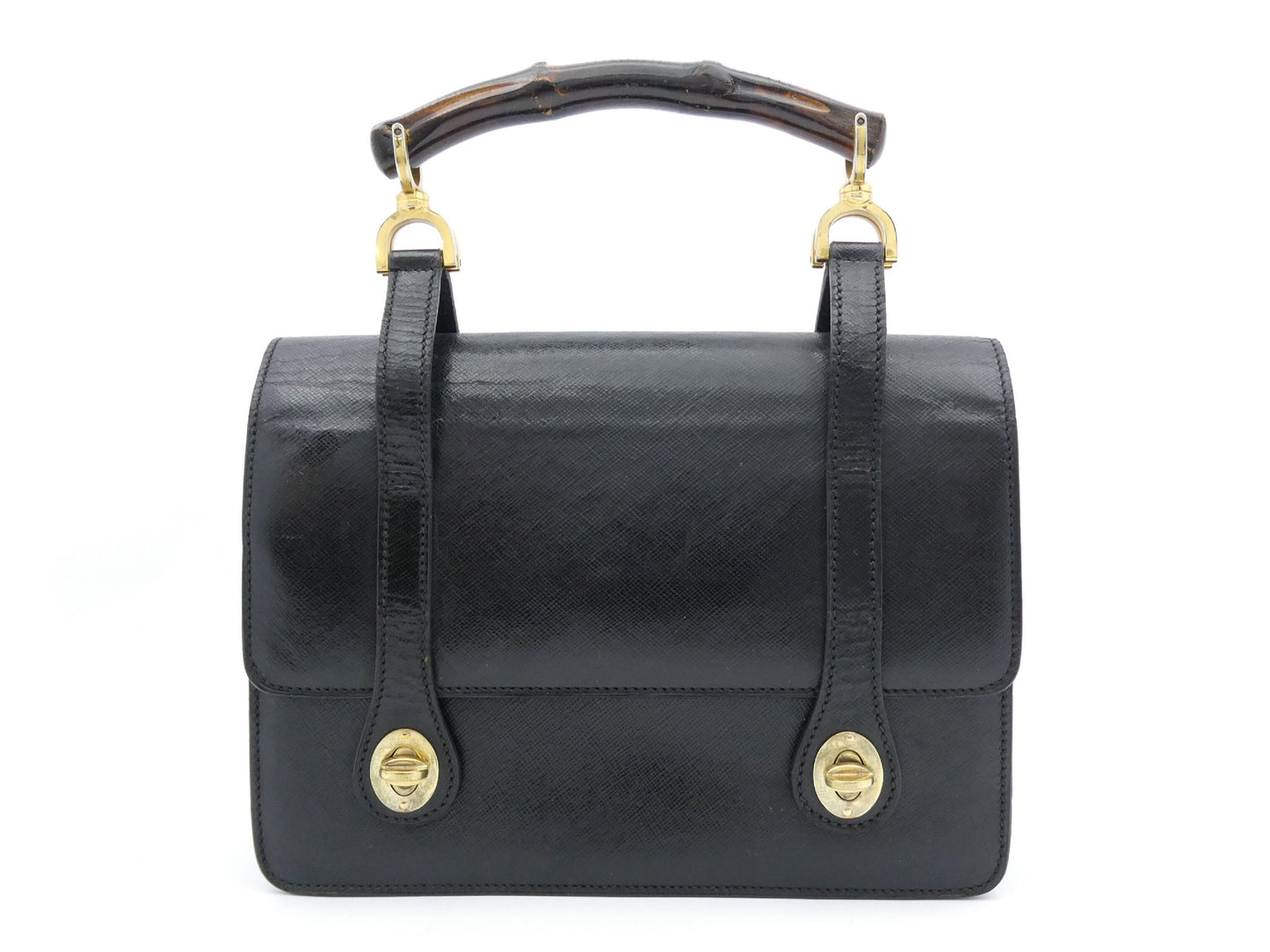 GUCCI Bamboo Leather Handbag