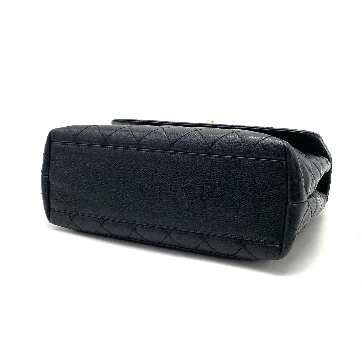 CHANEL CHANEL Matelasse Turnlock Coco Mark Caviar Skin Handbag