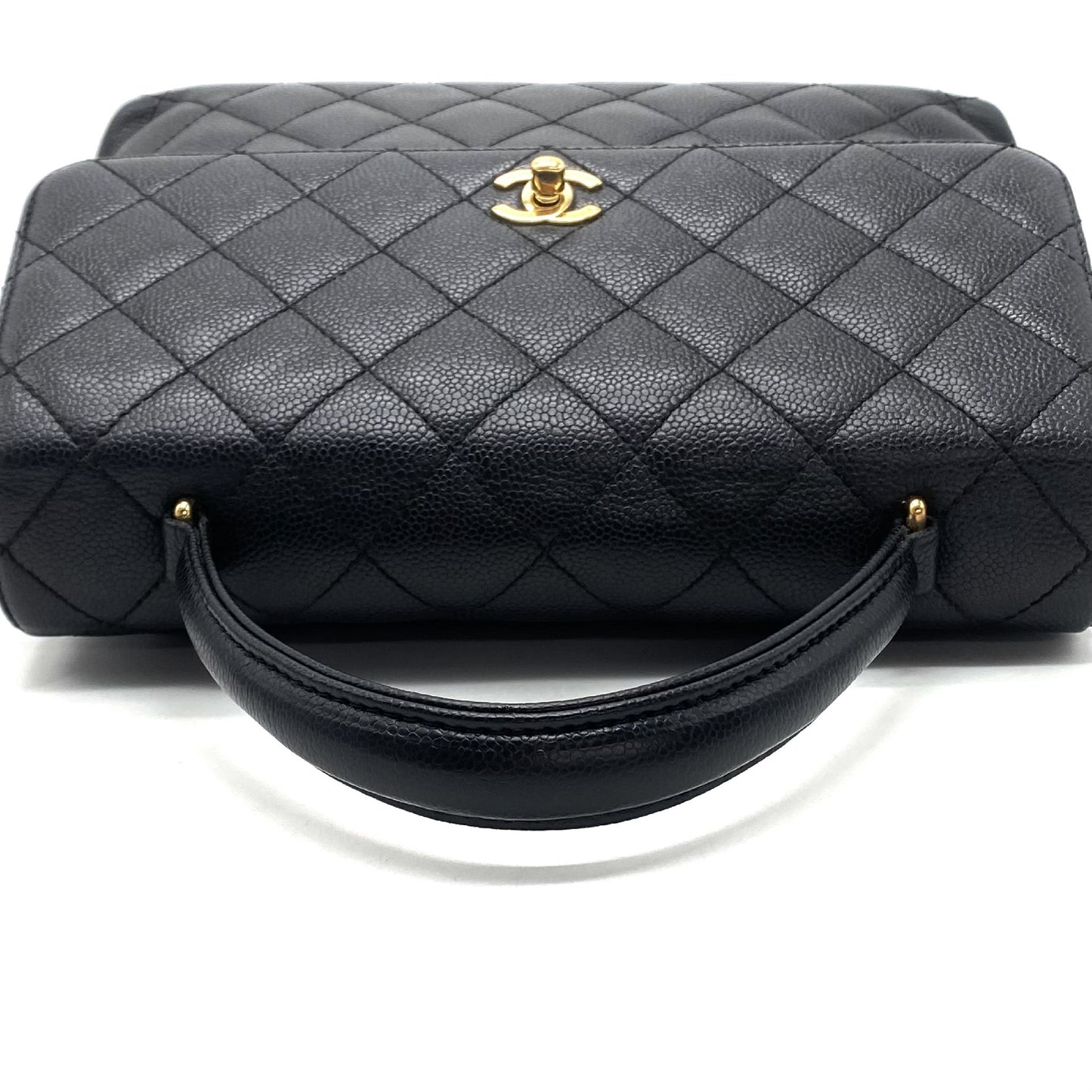 CHANEL CHANEL Matelasse Turnlock Coco Mark Caviar Skin Handbag